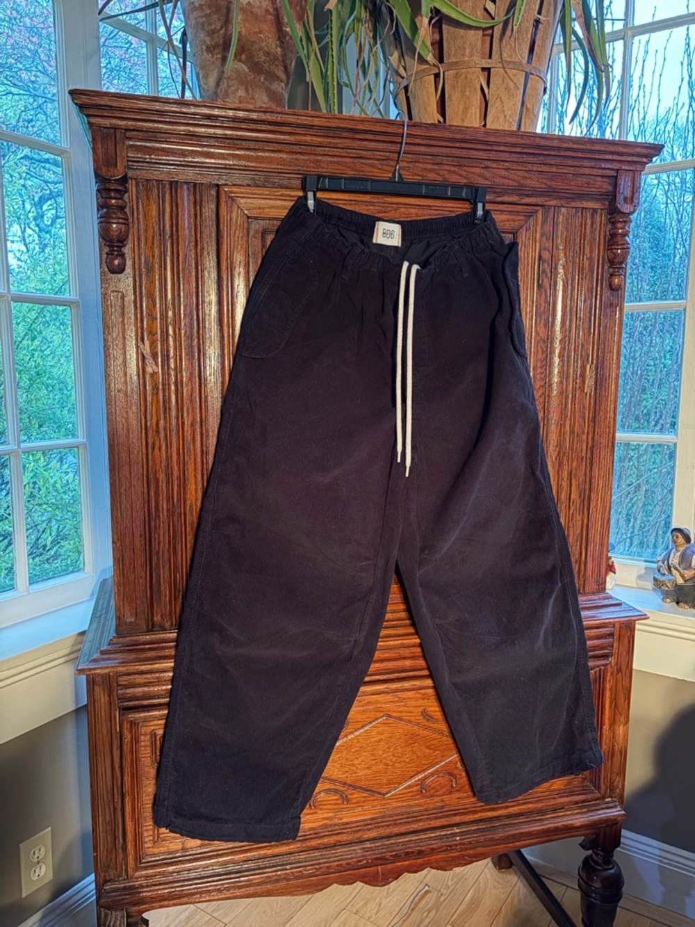 BDG Black Corduroy Drawstring Pants